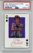 1991 WWF PLAYING CARDS QUEEN OF SPADES MISS ELIZABETH WRESTLING WWE PSA 9 POP 3