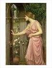 Waterhouse Psyche Entering Cupid's Garden fine art print poster WITH BORDER