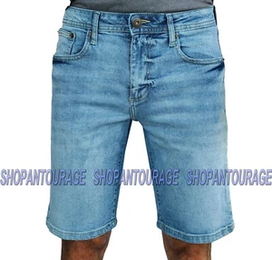 Company 81 Stretch Blue Denim Jeans Shorts | New Cotton Flex Fit Shorts for Men - Picture 1 of 6