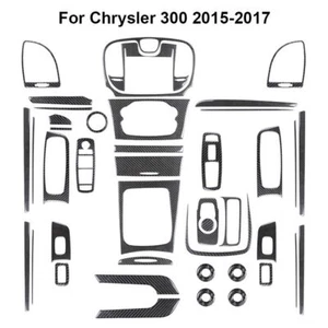 43Pcs For 2015-2022 Chrysler 300 Carbon Fiber Full Interior Kit Cover Trim - Picture 1 of 21