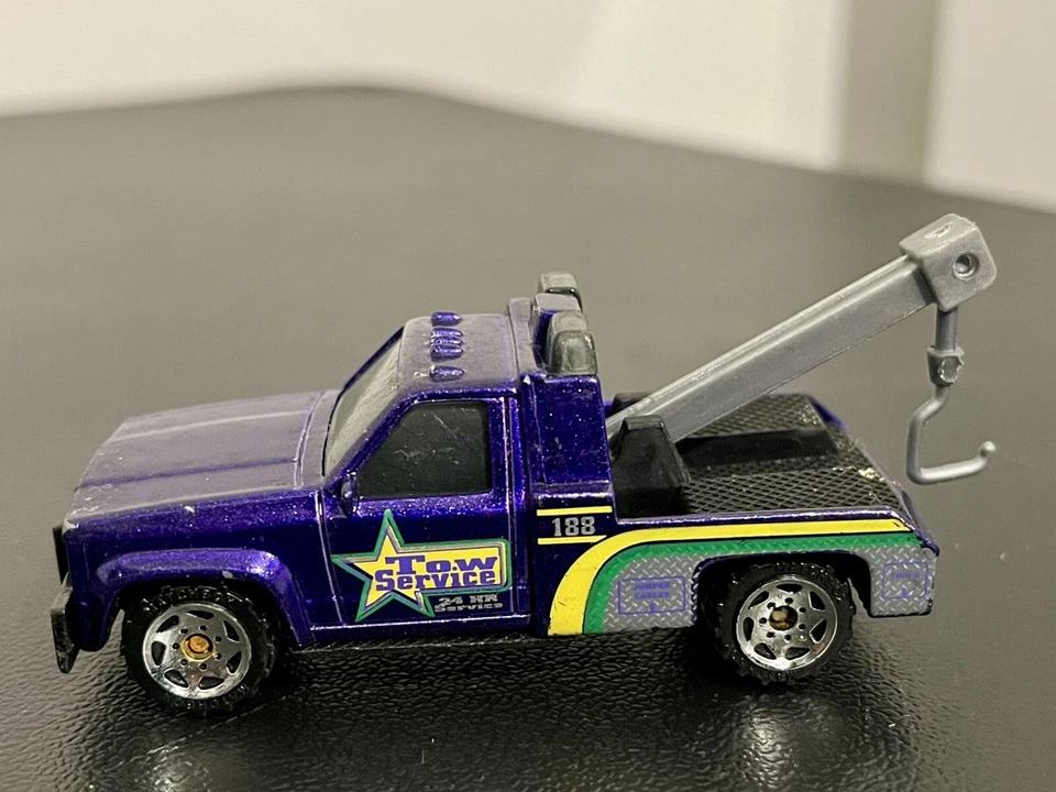 1987 Matchbox GMC Wrecker Truck 1:72 C33 Purple Tow Service 24 Hr RARE - Image 1 of 1