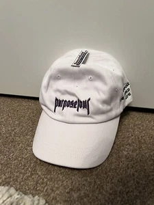 Justin Bieber Purpose Tour White Cap Hat Brand New With Tags Beechfield Rare - Imagen 1 de 8