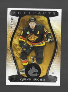 QUINN HUGHES 2023-24 OBERDECK ARTIFAKTE #129 PARALLEL/599 HERGESTELLT - Bild 1 von 2