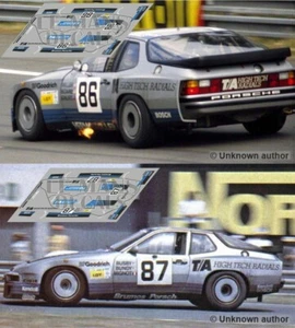 Decals Porsche 924 GTR Le Mans 1982 86 87 1:32 1:43 1:24 1:18 slot calcas - Imagen 1 de 3