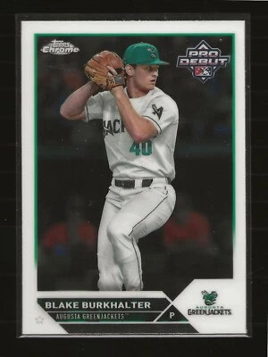 2023 Topps Pro Debut Chrome Blake Burhalter Augusta GreenJackets (#PDC-187) A - Image 1 of 2