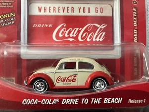 1966 Coca-Cola VW Beetle 1:64 scale diecast by Johnny Lightning - Picture 1 of 3