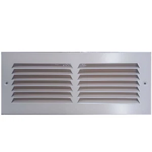 12 in. x 4 in. Steel Return Air Grille in White (OD 13.75 in. x 5.75 In.) - Picture 1 of 5
