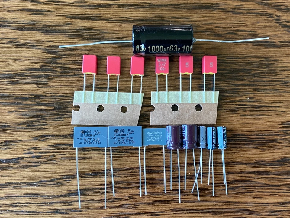 Dual CS 704 Recap Kit Capacitors Turntable Speed Repair Set w/ Safety Caps - Image 1 of 1