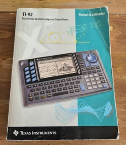 FR Manuel Guide utilisateur mode d'emploi Calculatrice Texas Instruments TI 92 - Photo 1/5