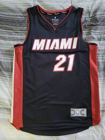Fanatics NBA Miami Heat 21 Hassan Whiteside Jersey Black Men's Size Small Cover