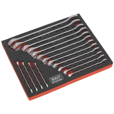 Sealey Tools PREMIER RANGE Lifetime Warranty Combination Spanner Set 6-22mm - Image 1 of 2