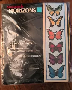 Vintage Monarch Horizons Butterfly Rainbow Longstitch Kit LS 156 24" x 6" Sealed - Picture 1 of 2