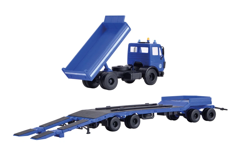 Kibri 18458 - H0 THW MB Rimorchio Con Rimorchio A Basso Carico - Nuovo - Immagine 1 di 1