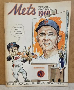 1968 NEW YORK METS offizielles überarbeitetes Jahrbuch GIL HODGES Tom Seaver SHEA STADIUM - Bild 1 von 6