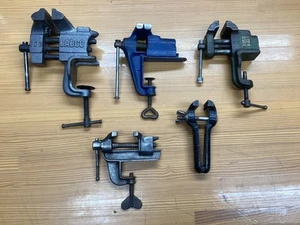 Small Clamp-on Vises Lot of 5 Tools 3”, 2-1/2”, 1-3/4”, 1-1/2” Jaws L👀K ! - Picture 1 of 23