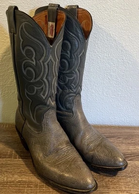 Botas de caubói vintage Nocona cinza 10,5 D fabricadas nos EUA  - Imagem 1 de 4