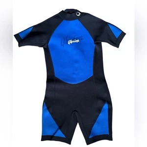 O’Brien Shorty Wetsuit, Black & Blue Neoprene, Youth Size 14, summer Beach Surf - Picture 1 of 7