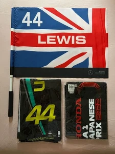 Lewis Hamilton Japanese Grand Prix 2022 Official Cheering Flag Towel Set New - Picture 1 of 4