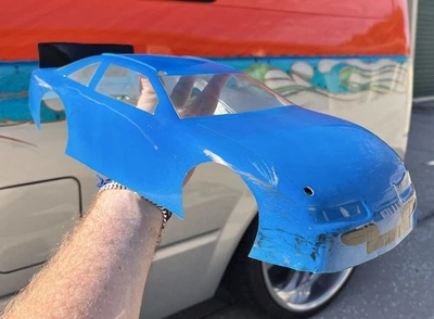 BoLink RC 1:10 NASCAR Stock Car PAINTED BLUE Body Shell USED Oval Track RC10 - Image 1 of 4