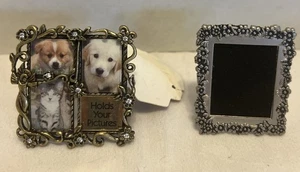 2 Bilderrahmen Broschen �� Eine hat Strass eine soll Zinn sein Neu - Bild 1 von 8