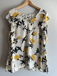 CAbi W's Birdwatcher Top Style #3963 Schwarz Schößchen Knopf Blazer Arbeit Business XL - Bild 1 von 9
