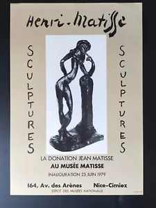+++ Matisse SCULPTURES 1979 poster donation Jean Matisse Nice Imp Mourlot +++ - Picture 1 of 5