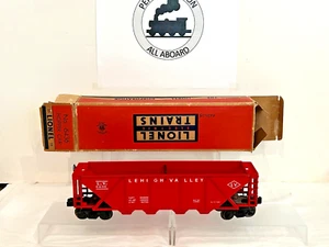 LIONEL6436-25  #1 LEHIGH VALLEY RED~w~WHTE LTRS HOPPER BLT-55-IN ORIG.BOX MIB - Picture 1 of 7