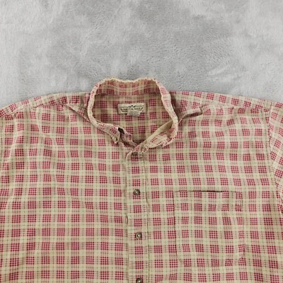 Natural Issue Shirt Mens XLT Red Beige Plaid Button Down Casual Pocket - Image 1 of 4