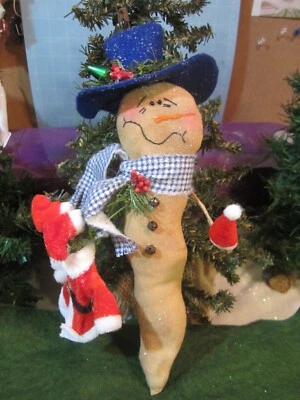 Boneco de neve primitivo Icicle - Enchimento de tigela ou ornie - Natal #2460 - Imagem 1 de 2