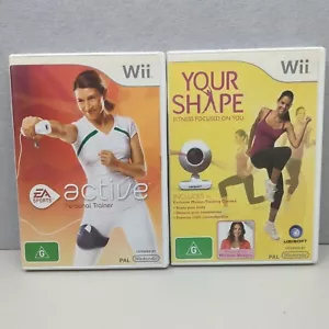 VGC: 2X Wii GAMES | Your Shape & EA Sports Active Personal Trainer + Manuals - Picture 1 of 8