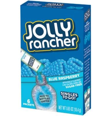 Mezcla de bebidas Jolly Rancher potenciador de agua frambuesa azul sin azúcar - 6 quilates - paquete de 3 Foto 1 de 4