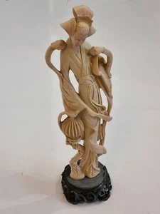 Statua scultura vintage donna geisha giapponese in resina - Foto 1 di 5
