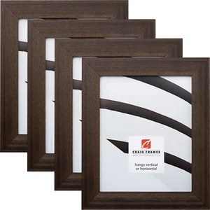 Craig Frames Rustic, 1.5" Driftwood Weathered Black Wood Picture Frame, 4-Pack - Picture 1 of 11