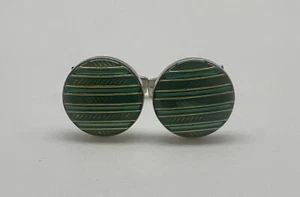 Enameled Sterling Silver Cufflinks Dolan & Bullock - Picture 1 of 6