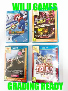 Nintendo Wii U Games Fast Racing NEO Mario Tennis Ultrasmash Captain Toad Steamw - Picture 1 of 14
