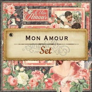 MON AMOUR  8X8 PAPER   8 SHEETS BY GRAPHIC 45 ROMANCE LOVE SCRAPJACK'S PLACE