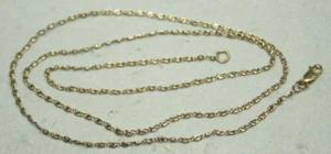 100% Genuine 9k Yellow Gold Unique Links Necklace Chain Lobster Clasp 46.5CM - Picture 1 of 5