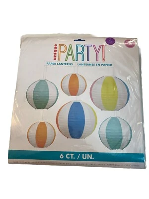 6 PACK (2 Each-8" 10” 12”) Chinese Paper Lantern Wedding Summer Party Decor New - Image 1 of 4