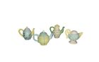 Vintage Mini Teapots Bundle Of 4 Pc - Ceramic Or Resin - Read Description 