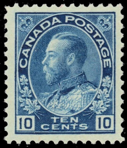 CANADA 117 - King George V "Admiral" 1922 Blue Wet Print (pb65669) $80 - Image 1 of 1