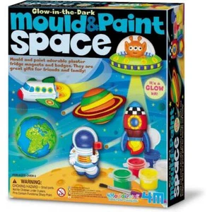 Mould and Paint Glow Space Childrens Crafting Designs Glow In The Dark - Picture 1 of 4