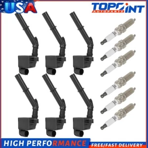 6* Ignition Coils & Iridium Spark Plug For Mercedes-Benz C350 3.5L 2012-2015 - Picture 1 of 11