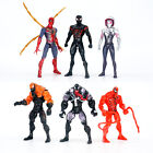 6 Pcs Marvel Spider Man Black Red Venom Gwen 17cm Action Figure Model Toys Gift