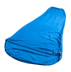 BasicNature Fleece Schlafsack - royalblau Mumienform - Picture 1 of 2