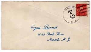 #654 Edison 1929 First Day Cover - Unofficial Iselin NJ - Egon Bernet - Picture 1 of 2