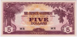 Mazuma *M1991 Malaya Japanese WWII JIM 1942 MR $5 UNC - Picture 1 of 2