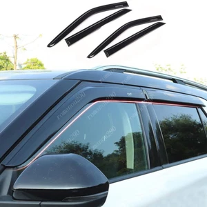 For Ford Explorer 2020-2024 Black Window Wind Visors Rain Guard Vent Deflectors - Picture 1 of 5