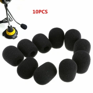 10X Mini Microphone Windscreen Foam Cover for Mic Lapel Lavalier Headset Black - Picture 1 of 12