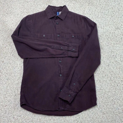 Top informal Divided by H&M para hombre talla XS púrpura manga larga botones bolsillos delanteros  Foto 1 de 4