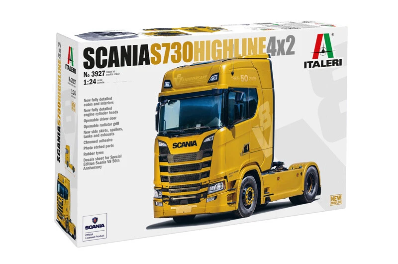 Italeri 3927 Camion in kit da costruire Scania S730 Highline 4x2 1 24